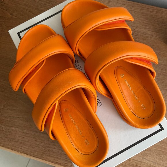 Gia Borghini Perni 11 Sandal in Flash Orange - Picture 3 of 5